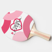 Elegant design Tekst Mam waar ik van hou met hart Tafeltennisbatje (Zijkant)