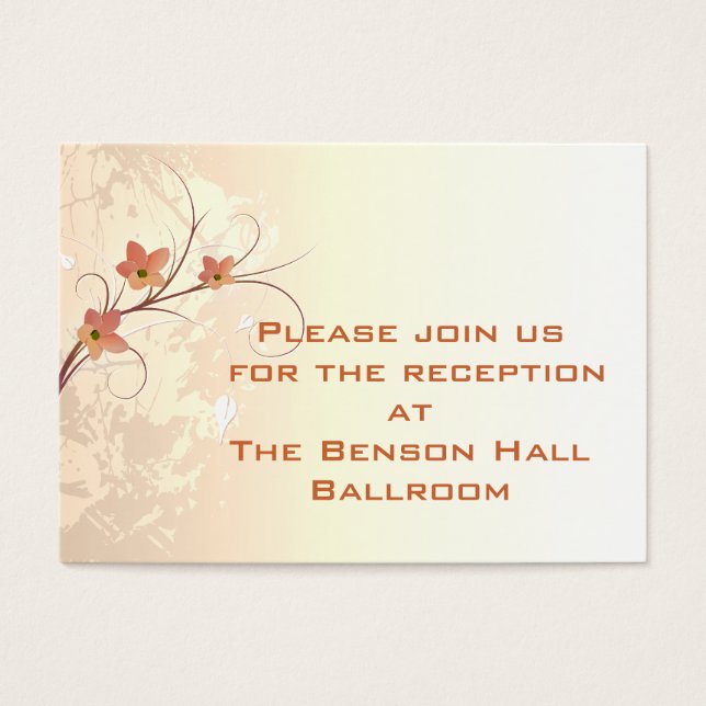 élégant design tourbillon de fleurs orange (Devant)