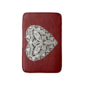 Elegant Designer Heart Bath Mat (Voorkant Verticaal)