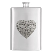 Elegant Designer Heart Flask Heupfles (Voorkant)