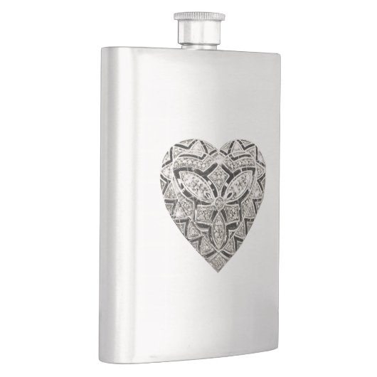 Elegant Designer Heart Flask Heupfles (Rechts)