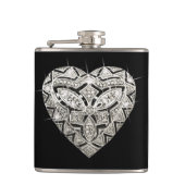 Elegant Designer Heart Flask Heupfles (Voorkant)