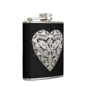 Elegant Designer Heart Flask Heupfles (Rechts)