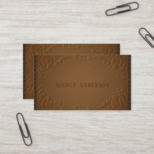 Elegant Designer Leather Rustiek Western Land Visitekaartje
