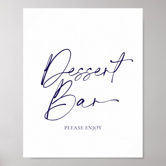Elegant "Dessert Bar" Papier Poster (Voorkant)