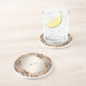 Elégant Dessous de verre de grès en pierre  en or (Côté)