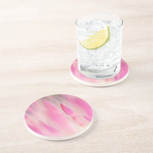 Élégant Dessous de verre de grès rose (Côté)