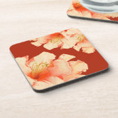 Élégant dessous de verre en plastique dur Floral P (Côté gauche)