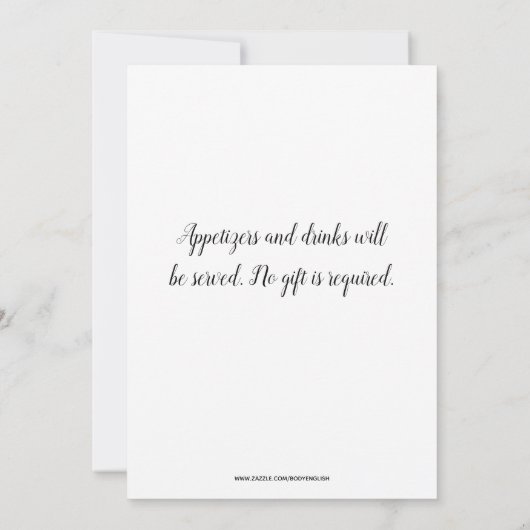 Elegant Deur and Wreate Holiday Kerstparty Kaart (Achterkant)