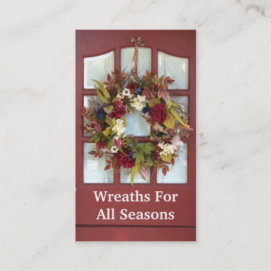 Elegant Deur Wreated Custom Florist Visitekaartje (Voorkant)