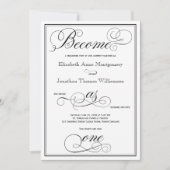 Élégant Devenir une seule Faire-part de mariage ch (Devant)