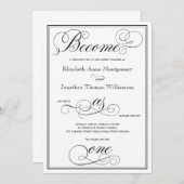 Élégant Devenir une seule Faire-part de mariage ch (Devant / Derrière)