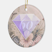 Elegant Diamant Bruiloft Keramisch Ornament (Links)