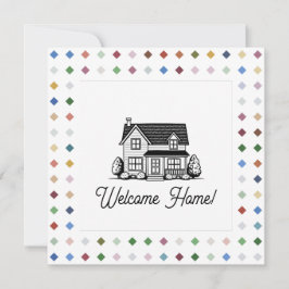 Elegant diamant geometrisch patroon artistiek feestdagenkaart