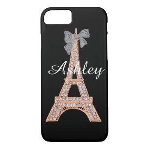 Elégant Diamant & Or Tour Eiffel 7 coque