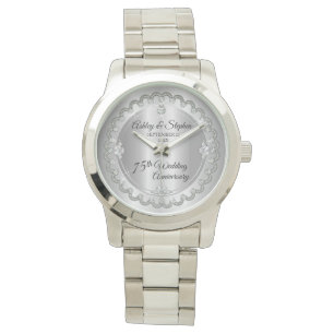 Elegant Diamanten Jubileum 75e Bruiloft Jubileum W Horloge