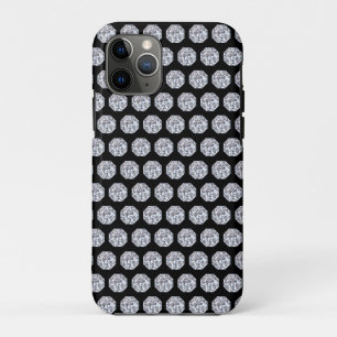 Elegant diamantpatroon op zwart iPhone 11 pro hoesje