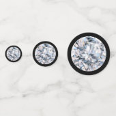 Elegant Diamond Gemstone over Black Confetti (Achterkanten)