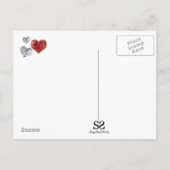 Elegant Diamond Hearts Briefkaart (Achterkant)