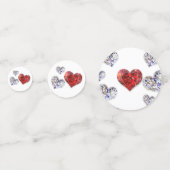 Elegant Diamond Hearts Confetti (Achterkanten)