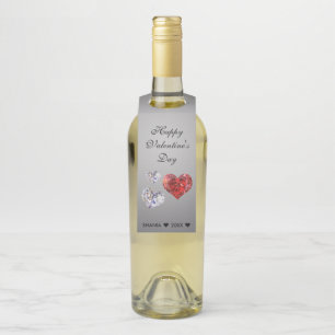 Elegant Diamond Hearts Flessenhanger