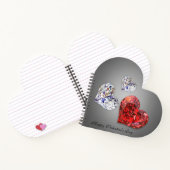 Elegant Diamond Hearts Notitieboek (Binnen)