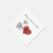 Elegant Diamond Hearts Servet (Hoek)