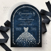 Elegant Diamond Jewels Quinceanera Invitation