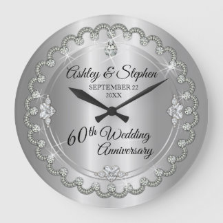 Elegant Diamond Jubilee 60th Wedding Jubileum Grote Klok