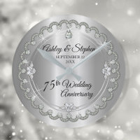 Elegant Diamond Jubilee 75th Wedding Jubileum