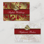 Elegant Diamond Logo Red Gold Jumbo 2 Visitekaartje (Voorkant / Achterkant)
