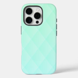 Elegant Diamond Pattern in Mint Green Ombre iPhone 16 Pro Hoesje