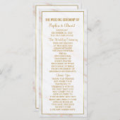 Elegant Diamond Roos Gold Marble Wedding Program Programma (Voorkant / Achterkant)