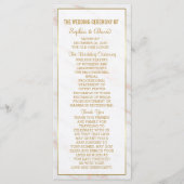 Elegant Diamond Roos Gold Marble Wedding Program Programma (Voorkant)