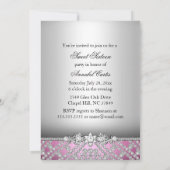 Élégant Diamond Rose Sweet 16 Invitation de groupe (Dos)