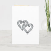 Elegant Diamond Zwart Lint Programma Kaart (Achterkant)