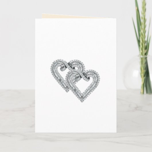 Elegant Diamond Zwart Lint Programma Kaart (Achterkant)