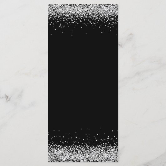 Elégant Diamonds 50e Anniversaire Dîner Menu Plat (Dos)