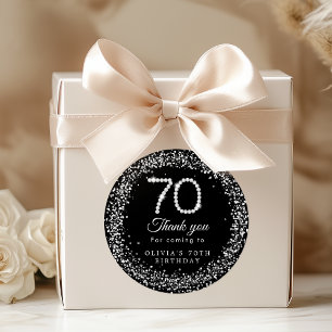 Elegant Diamonds 70e verjaardag Dank u Sticker