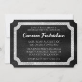 Elegant Diamonds op Black VIP Event Ticket Kaart (Achterkant)