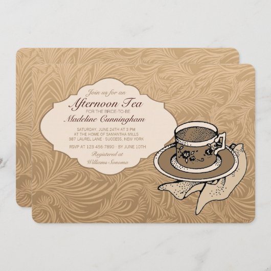 Elegant die Uitnodiging plaatst (Voorkant / Achterkant)