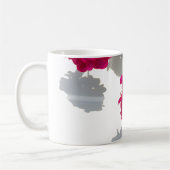 Elegant Diep roze bloemig Roze Geranium Koffiemok (Links)