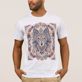 Elegant dierlijk motief Ingewikkeld Natuur-geïnspi T-shirt