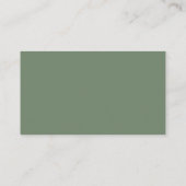 Elégant Dieu vert Mariage QR en ligne carte RSVP (Dos)