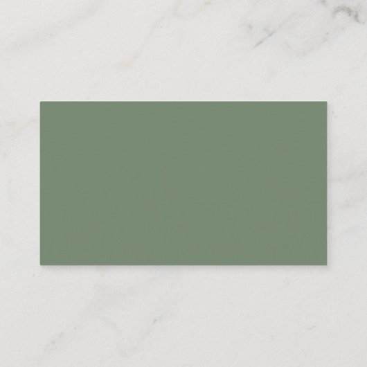 Elégant Dieu vert Mariage QR en ligne carte RSVP (Dos)