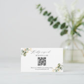 Elégant Dieu vert Mariage QR en ligne carte RSVP (Debout devant)