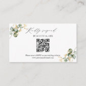 Elégant Dieu vert Mariage QR en ligne carte RSVP (Devant)