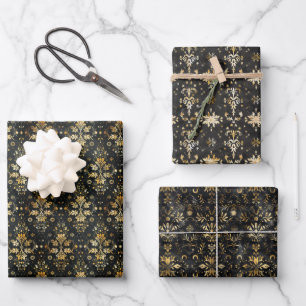 Elegant digitaal kerstpapier met goudfolie Acc Inpakpapier Vel