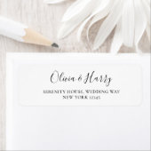 Elegant digitaal script zwart wit label (Insitu)