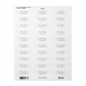 Elegant digitaal script zwart wit label (Full Sheet)